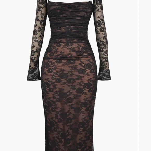 House of CB Black Lace Corset Dress - Picture 6 of 12